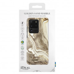 Coque rigide iDeal of Sweden Golden Marble Series Samsung Galaxy S20 Ultra 5G Or (Golden Sand)