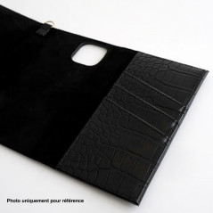 Etui iDeal of Sweden Croco Signature Clutch Apple iPhone 12/12 PRO Noir (Jet Black)