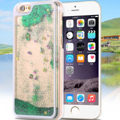 Coque Pailletée Quicksand Star Apple iPhone 6/6S Vert