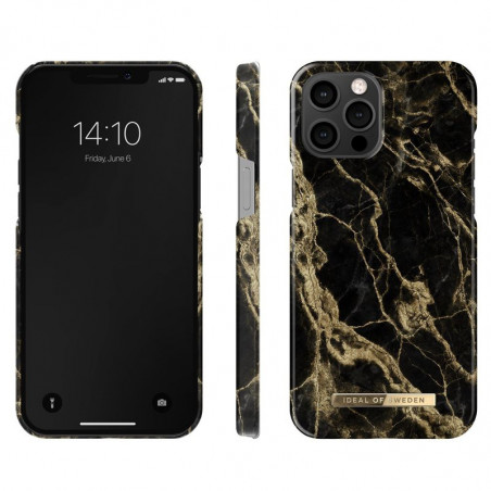 iDeal of Sweden - iPhone 12 PRO MAX Coque Golden Smoke Marble