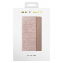 Etui iDeal of Sweden Croco Signature Clutch Apple iPhone 12 PRO MAX Rose (Misty Rose)