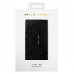 Etui iDeal of Sweden Croco Signature Clutch Apple iPhone 12 PRO MAX Noir (Jet Black)