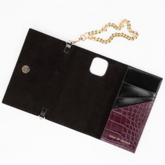Etui iDeal of Sweden Croco Studio Clutch Apple iPhone 12 PRO MAX Bordeau
