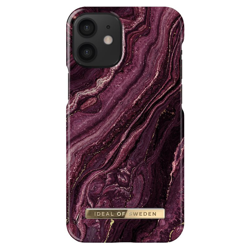 iDeal of Sweden - iPhone 12 Mini Coque Golden Plum Marble