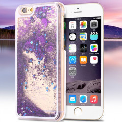Coque Pailletée Quicksand Star Apple iPhone 6/6S Violet