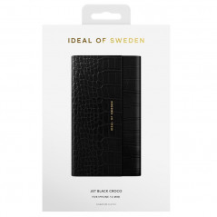Etui iDeal of Sweden Croco Signature Clutch Apple iPhone 12 MINI Noir (Jet Black)