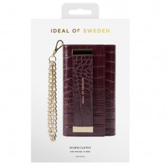 Etui iDeal of Sweden Croco Studio Clutch Apple iPhone 12 MINI Bordeau (Plum)