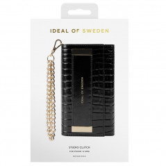Etui iDeal of Sweden Croco Studio Clutch Apple iPhone 12 MINI Noir (Neo Noir)