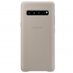 Coque cuir Samsung EF-VG977L Leather Samsung Galaxy S10 5G Gris