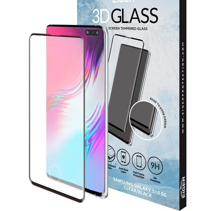Eiger - Galaxy S10 5G Protection écran 3D GLASS CF Eiger - Galaxy S10 5G Protection écran 3D GLASS CF