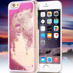Coque Pailletée Quicksand Star Apple iPhone 6/6S Plus Rose