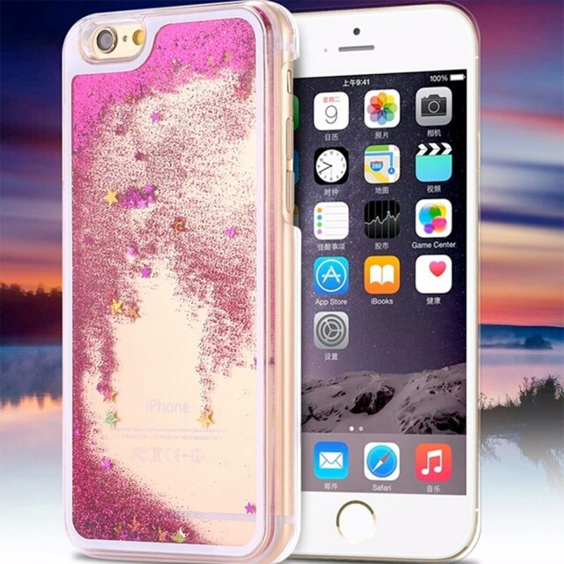 Coque Pailletée Quicksand Star Apple iPhone 6/6S Plus