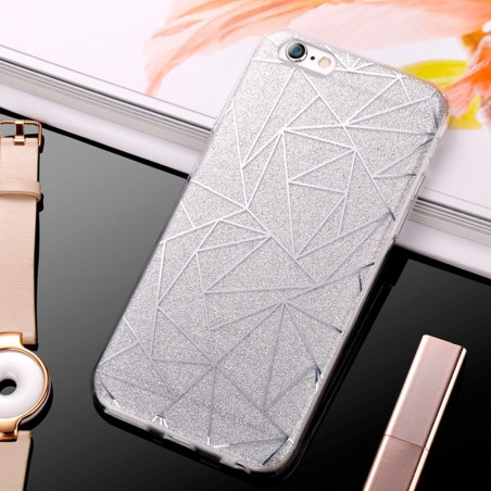 Coque POWDER GEOMETRY Apple iPhone 6/6S Plus Argent