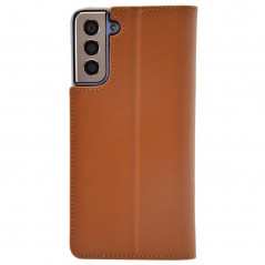 Etui cuir Mike Galeli MARC Series Samsung Galaxy S21 5G Orange (Cognac)