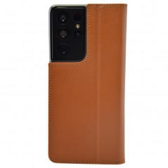 Etui cuir Mike Galeli MARC Series Samsung Galaxy S21 Ultra 5G Orange (Cognac)