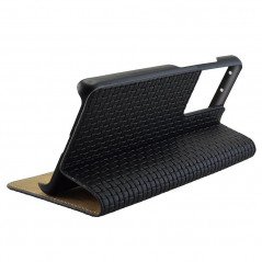 Etui cuir Mike Galeli ENZO Series Samsung Galaxy S21 Ultra 5G Noir