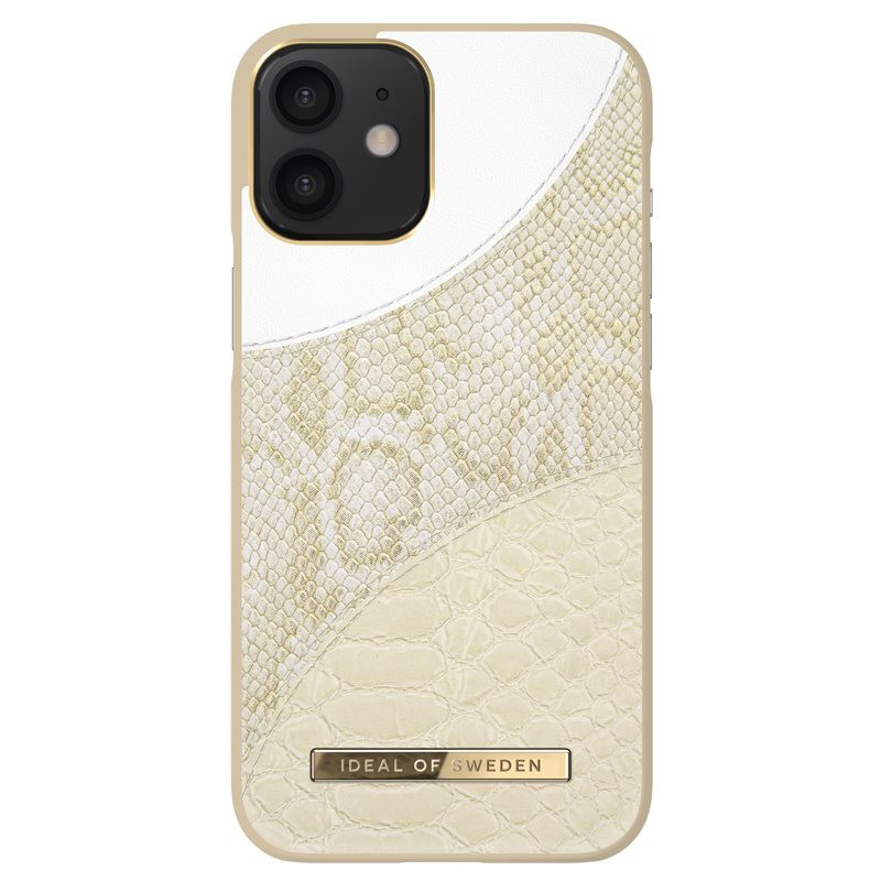 iDeal of Sweden - iPhone 12 Mini Coque Cream Gold Snake iDeal of Sweden - iPhone 12 Mini Coque Cream Gold Snake