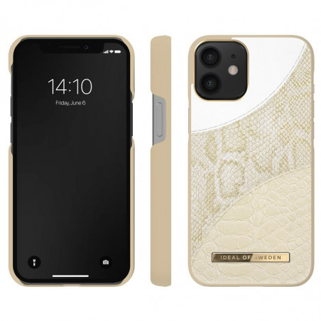 iDeal of Sweden - iPhone 12 Mini Coque Cream Gold Snake