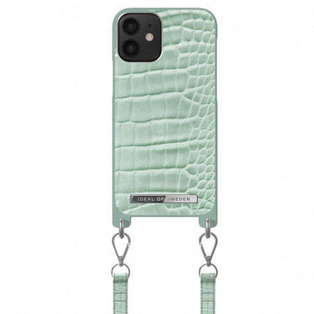 iDeal of Sweden - iPhone 12 Mini Coque Mint Croco bandoulière