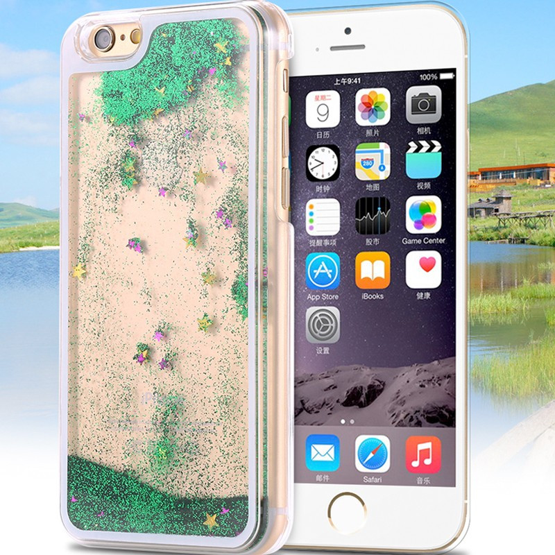 Coque Pailletée Quicksand Star Apple iPhone 6/6S Plus