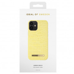 Coque rigide iDeal of Sweden Lemon Croco Apple iPhone 12 MINI