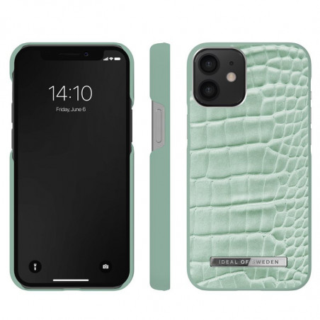 iDeal of Sweden - iPhone 12 Mini Coque Mint Croco