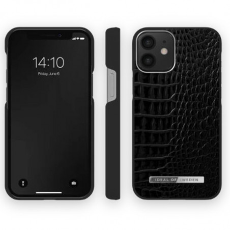 iDeal of Sweden - iPhone 12 Mini Coque Neo Noir Croco