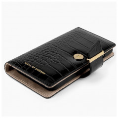 Etui Coque 2-en-1 iDeal of Sweden Cora Phone Wallet Apple iPhone 12 MINI Noir (Jet Black Croco)