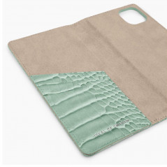 Etui Coque 2-en-1 iDeal of Sweden Cora Phone Wallet Apple iPhone 12 MINI Vert (Mint Croco)