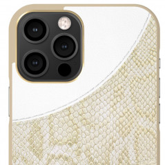 iDeal of Sweden - iPhone 12 / iPhone 12 PRO Coque Cream Gold Snake