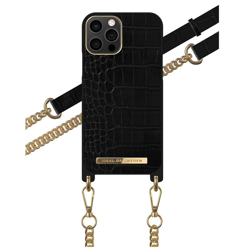iDeal of Sweden - iPhone 12 / iPhone 12 PRO Coque Jet Black Croco iDeal of Sweden - iPhone 12 / iPhone 12 PRO Coque Jet Black Croco