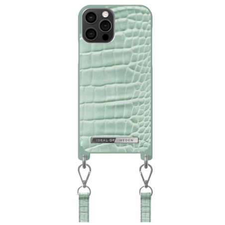 iDeal of Sweden - iPhone 12 / iPhone 12 PRO Coque Mint Croco bandoulière