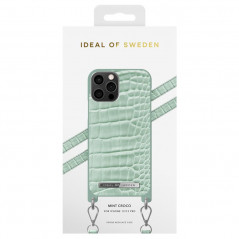 iDeal of Sweden - iPhone 12 / iPhone 12 PRO Coque Mint Croco bandoulière