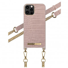 iDeal of Sweden - iPhone 12 / iPhone 12 PRO Coque Misty Rose Croco bandoulière