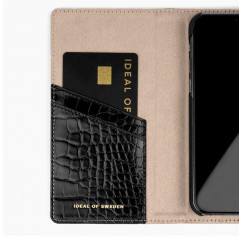 Etui Coque 2-en-1 iDeal of Sweden Cora Phone Wallet Apple iPhone 12/12 PRO Noir (Jet Black Croco)