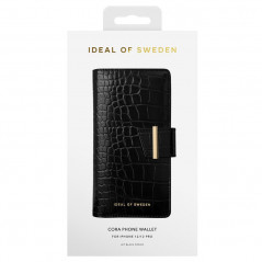 Etui Coque 2-en-1 iDeal of Sweden Cora Phone Wallet Apple iPhone 12/12 PRO Noir (Jet Black Croco)