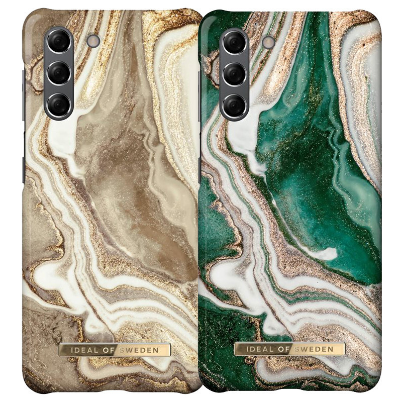 Coque rigide iDeal of Sweden Golden Marble Series Samsung Galaxy S21 5G