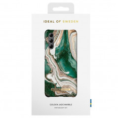 Coque rigide iDeal of Sweden Golden Marble Series Samsung Galaxy S21 5G Vert (Jade)
