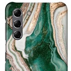 Coque rigide iDeal of Sweden Golden Marble Series Samsung Galaxy S21 5G Vert (Jade)