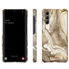 Coque rigide iDeal of Sweden Golden Marble Series Samsung Galaxy S21 5G Or (Sand)