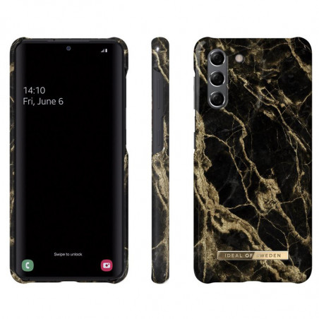 iDeal of Sweden - Galaxy S21 5G Coque rigide Golden Smoke Marble