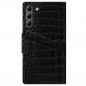 iDeal of Sweden - Galaxy S21 5G Etui Neo Black Croco 2in1