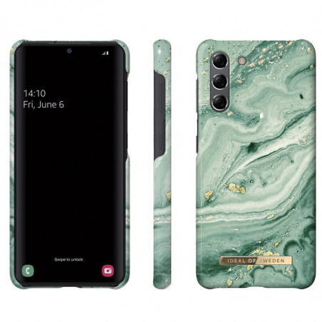 iDeal of Sweden - Galaxy S21 5G Coque rigide Mint Swirl Marble