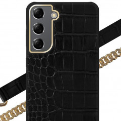 iDeal of Sweden - Galaxy S21 5G Coque Jet Black Croco bandoulière