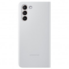 Etui folio Samsung Smart Clear view EF-ZG996 Samsung Galaxy S21 Plus 5G Argent (Light Grey)
