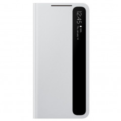Etui folio Samsung Smart Clear view EF-ZG996 Samsung Galaxy S21 Plus 5G Argent (Light Grey)