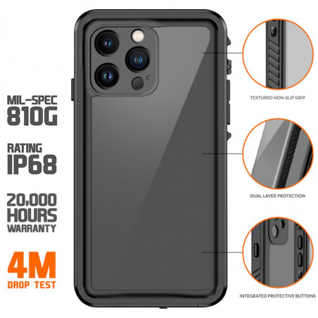 Eiger - iPhone 13 PRO Coque rigide AVALANCHE Noir