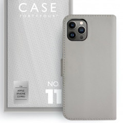 Case FortyFour - iPhone 13 PRO Etui folio No.11 Gris (Stone)