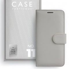Case FortyFour - iPhone 13 Mini Etui folio No.11 Gris (Stone)