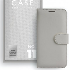 Case FortyFour - iPhone 13 PRO MAX Etui folio No.11 Gris (Stone)